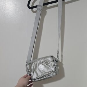 Kipling Silver Crossbody Bag Converts To Fanny Pack